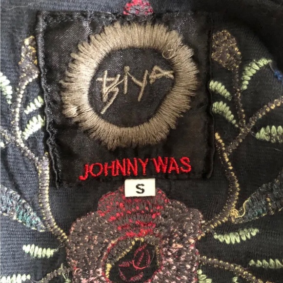 Johnny Was Biya floral Embroidered Cardigan Boho duster Klori wrap Size S - Picture 6 of 8